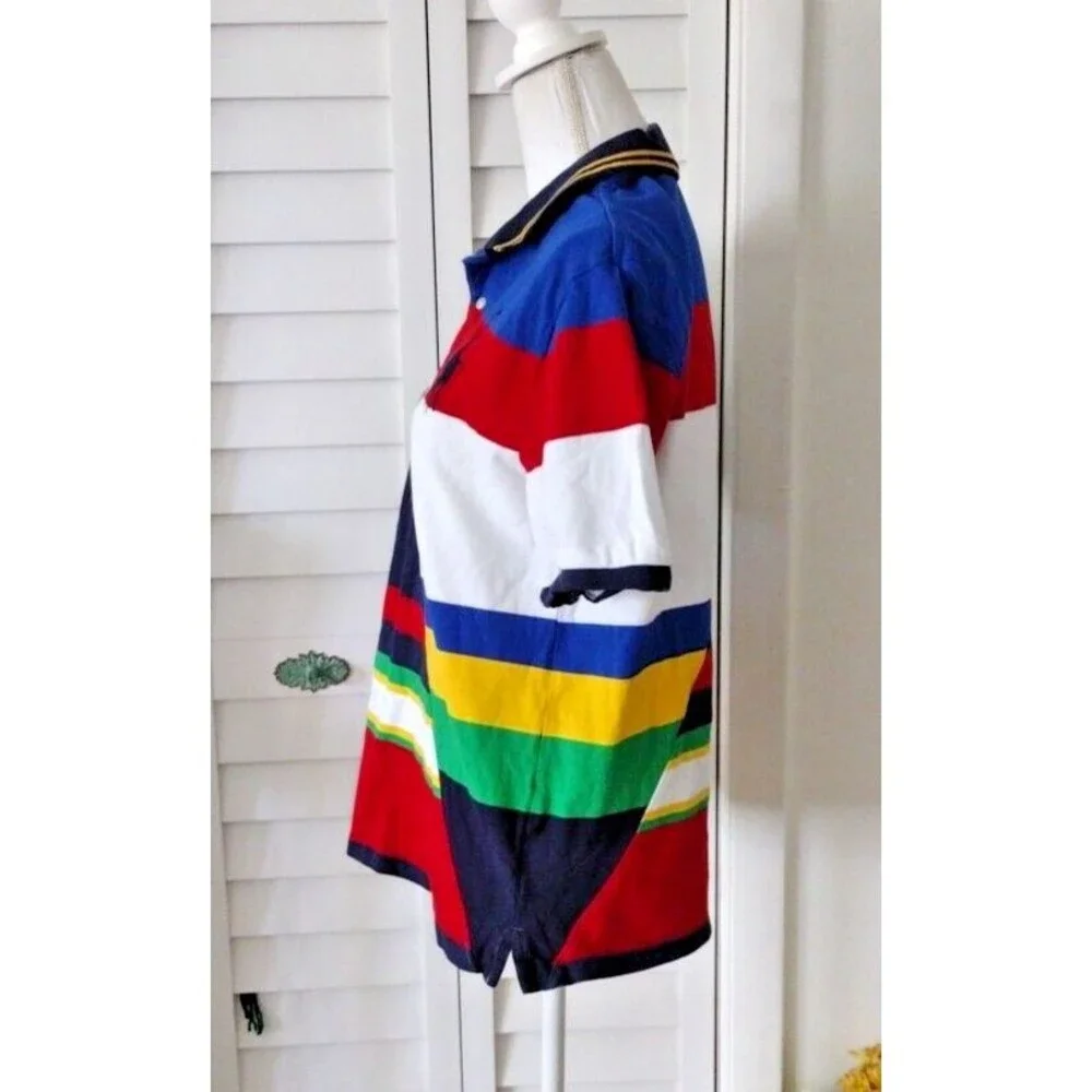 Ralph Lauren boy's Classic Split Cross Stripe Large‎ Pony Polo XL
